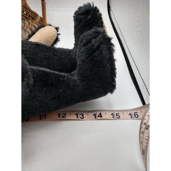 Steiff Club Edition 1999 Black Plush Teddy Bear W/ Red Ribbon & Tag - Picture 6 of 6